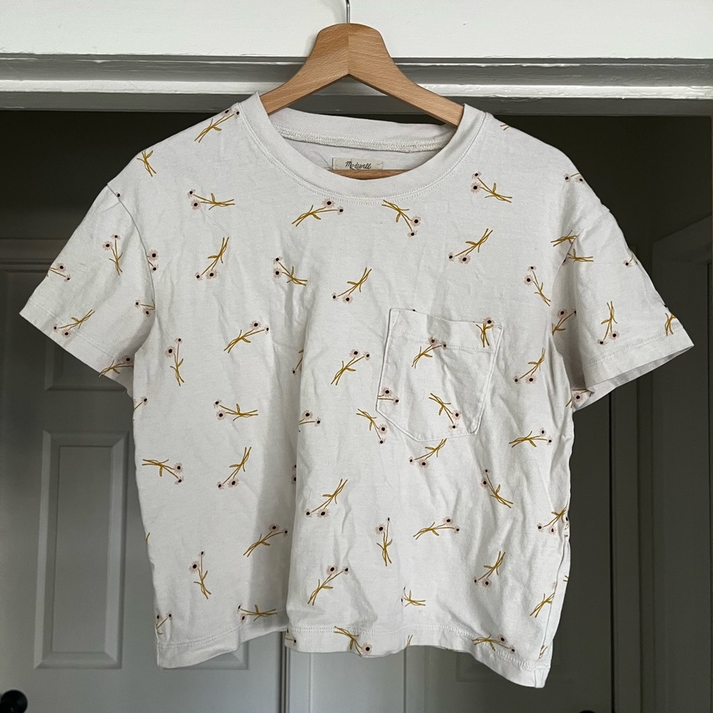 Madewell Floral Boxy Crop Top